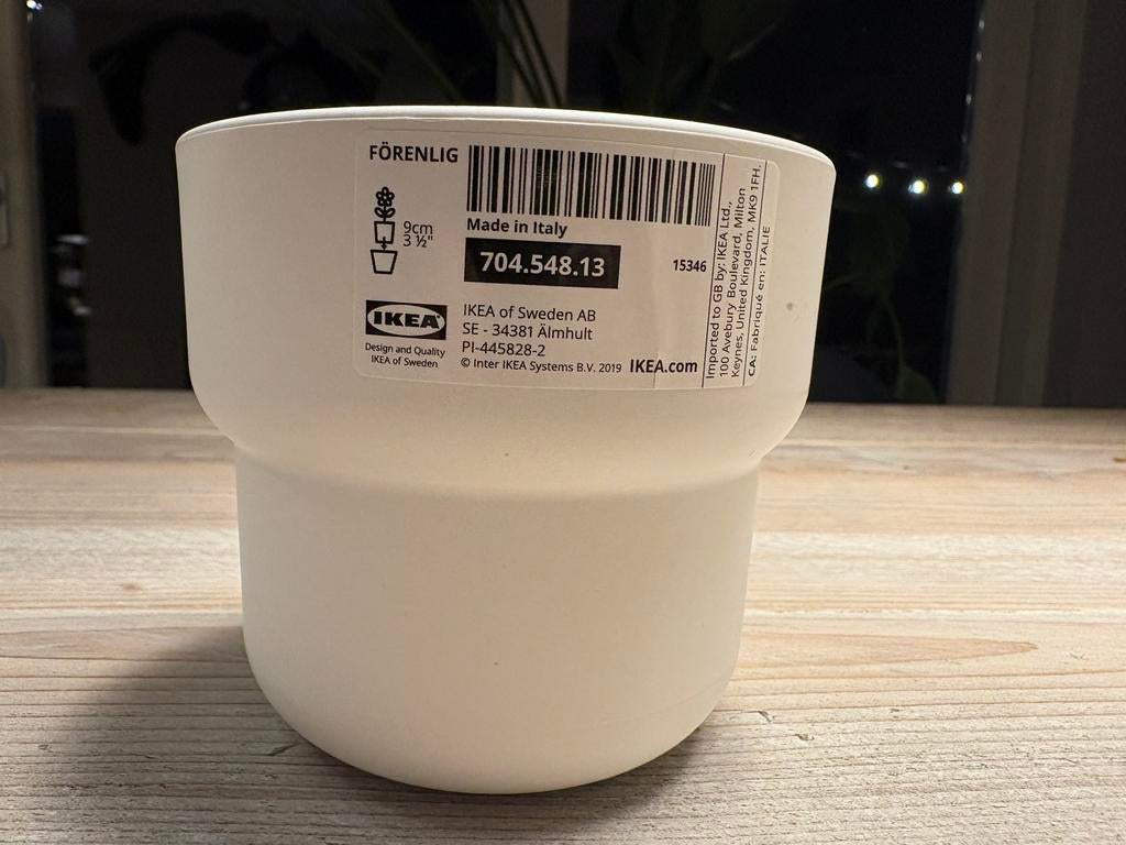 Bloempot wit voor binnen en buiten, Kunststof, Rond, Nieuw, Ophalen of Verzenden