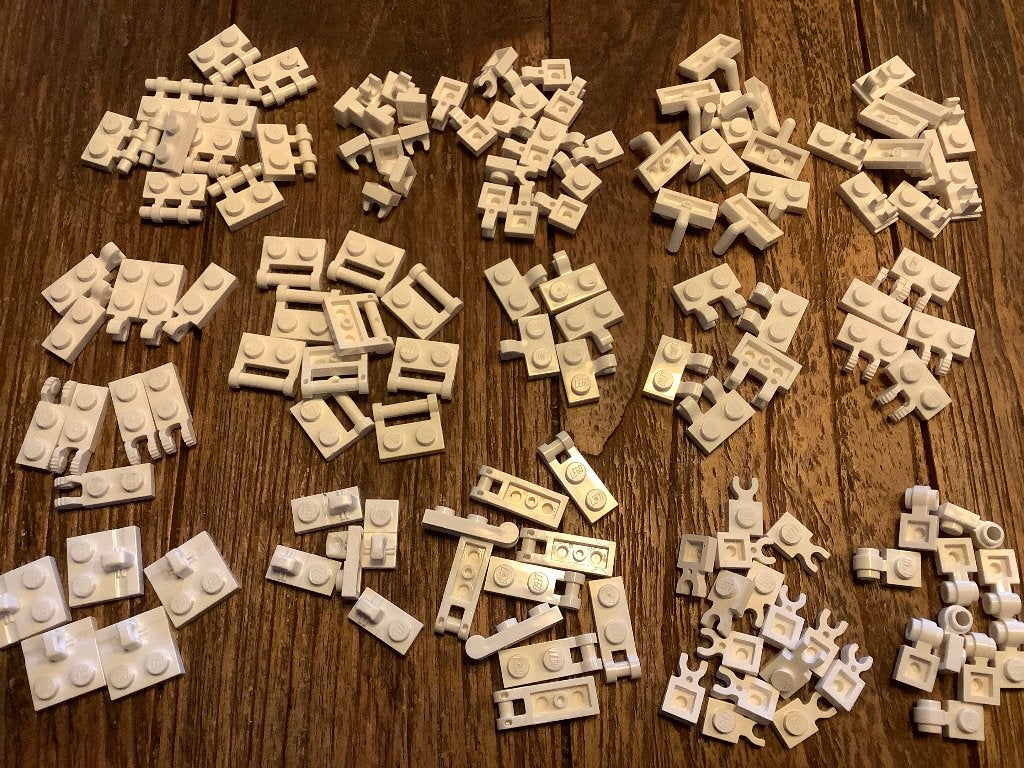 Lego koppelstukjes wit 135 st / 32-2-3, Kinderen en Baby's, Speelgoed | Duplo en Lego, Ophalen of Verzenden, Gebruikt, Losse stenen