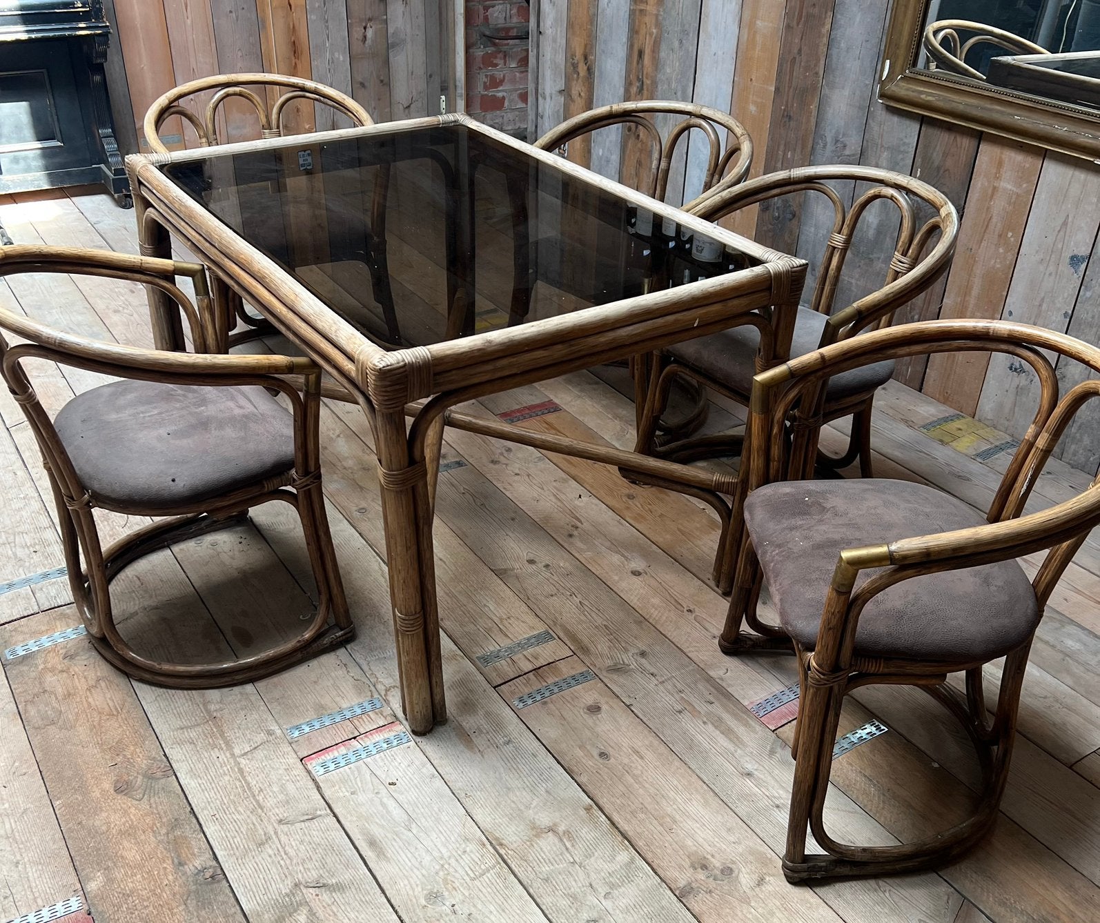 Tafel + 5 stoelen, Antiek en Kunst, Antiek | Meubels | Tafels, Ophalen