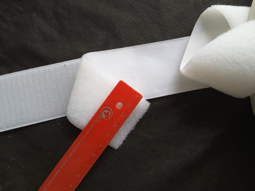 Klittenband 50 mm wit zelfklevend naaitape, Ophalen of Verzenden, Nieuw, Lint, Band of Elastiek