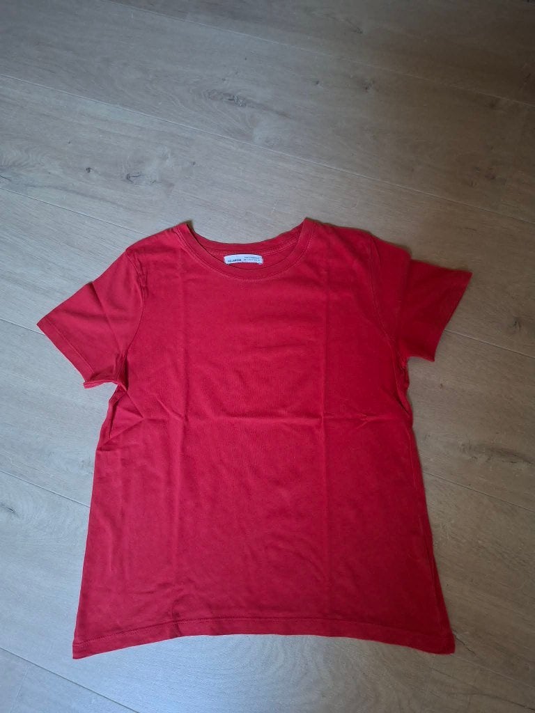 Pull & Bear: Effen rood t-shirt (Small), Kleding | Dames, T-shirts, Gedragen, Maat 36 (S), Rood, Korte mouw, Ophalen of Verzenden