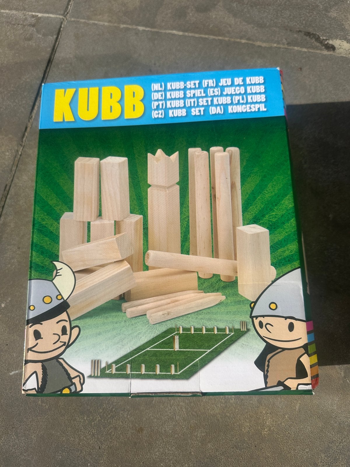 Kubb spel, Een of twee spelers, Ophalen, Nieuw