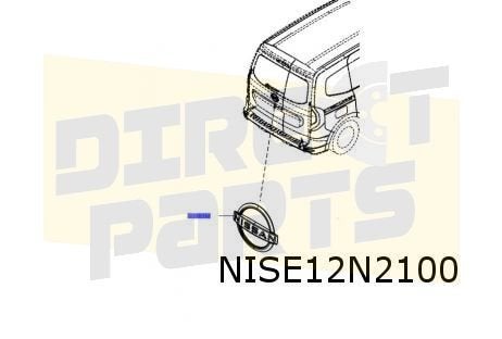 Nissan Townstar (1/22-) (XFK) embleem logo "Nissan" op laadd, -, Verzenden, -, Nieuw