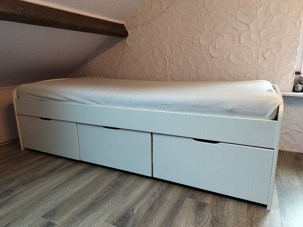 Tienerbed 1persoons, 85 tot 100 cm, Gebruikt, 180 cm of meer, Ophalen