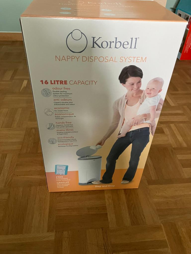 Seau à couches Korbell, Enfants & Bébés, Bains & Soins, Enlèvement, Comme neuf, Poubelle à couches