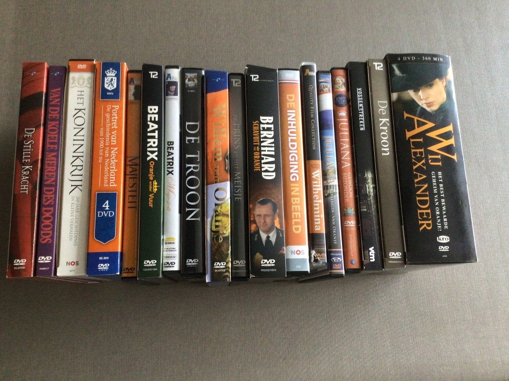 46 dvd’s Nederlands koningshuis en andere, Ophalen, Europees, Nederlands, Overige typen