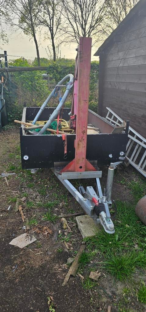 Aanhangwagen met kraantje, Zakelijke goederen, Landbouw | Werktuigen, Ophalen