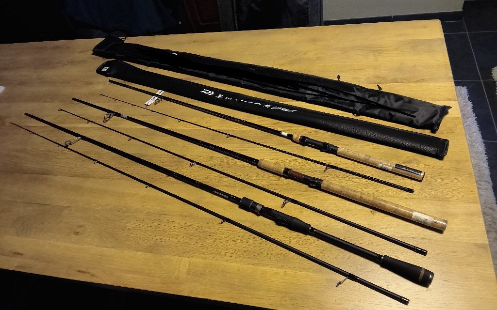Roofvis hengels en molens.Ook apart., Ophalen, Nieuw, Complete set