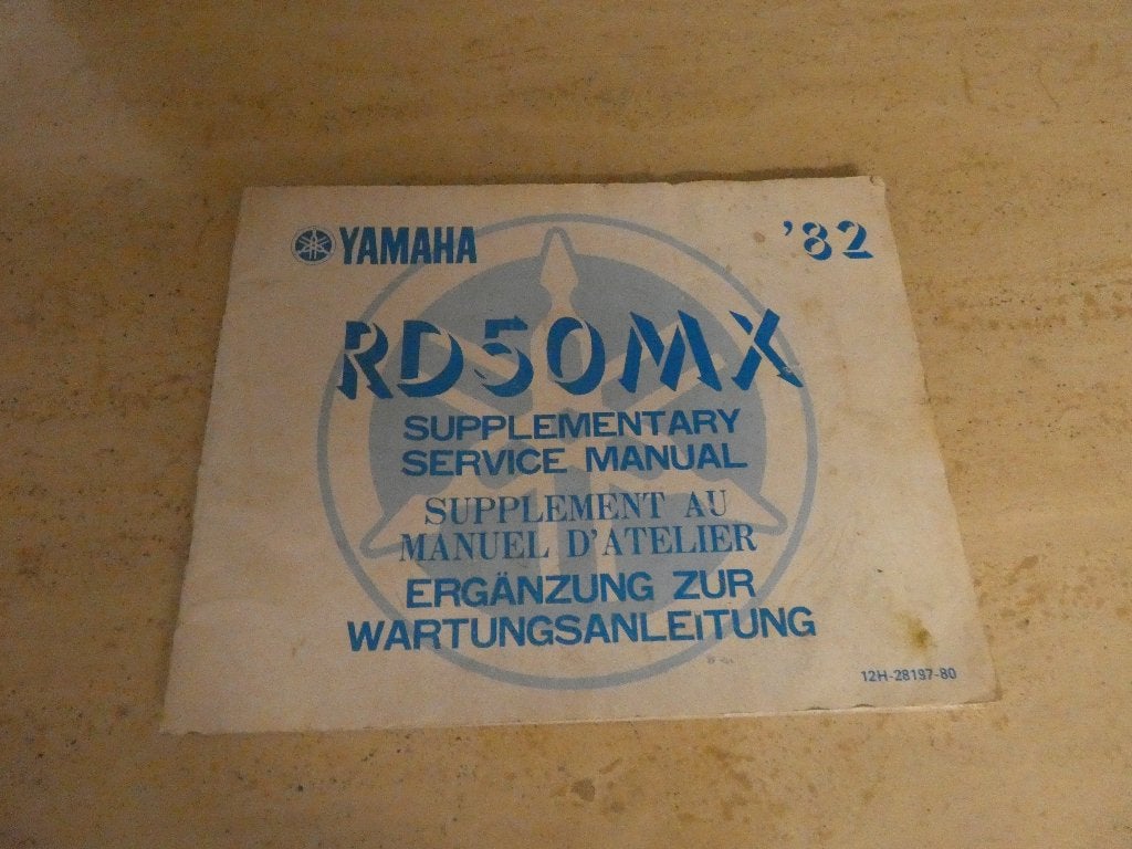 yamaha rd50mx 1982 service manual, Fietsen en Brommers, Ophalen of Verzenden, Gebruikt