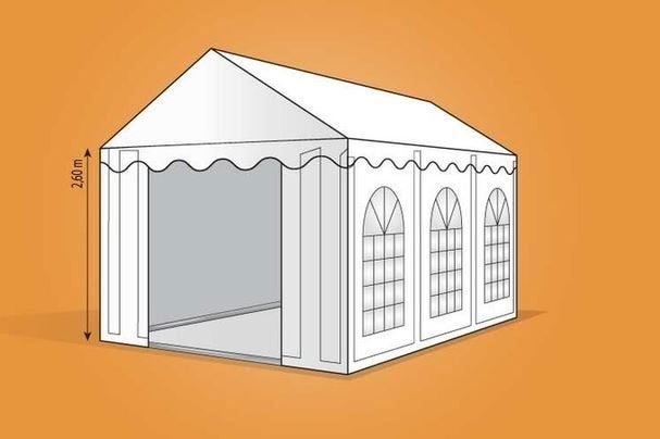 Professionele tent 3x6m XXL | 260cm zijwand | PVC 550gr/m², Ophalen, Partytent, Minder dan 4 meter, 2 meter of meer