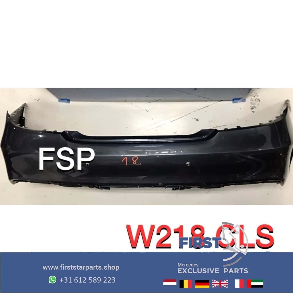 W218 CLS AMG Achterbumper donkergrijs origineel Mercedes gri, Gebruikt, -, Ophalen of Verzenden, Achter