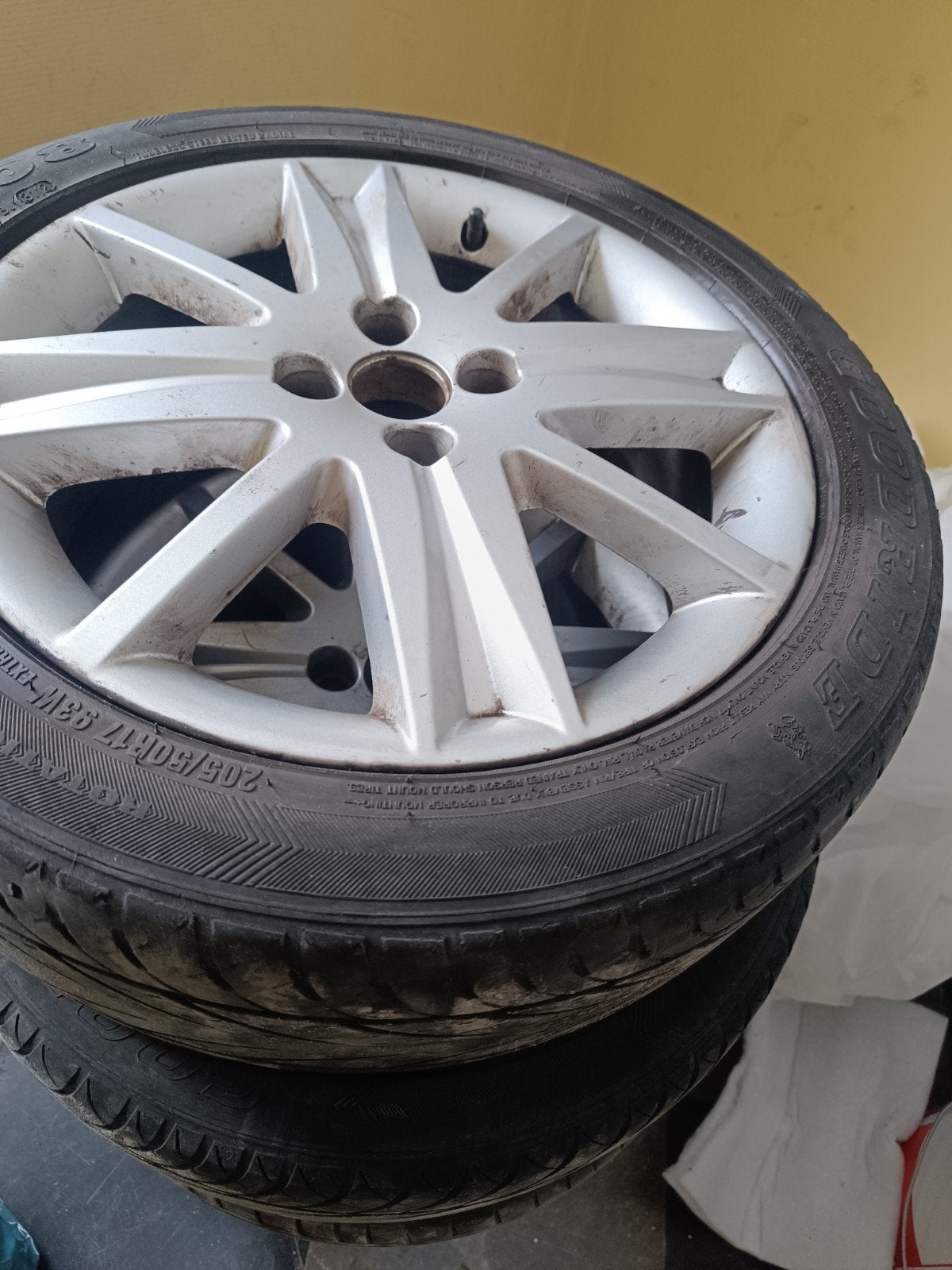 4 jantes alu 17 pouces Renault Mégane, Gebruikt, Velg(en), 17 inch, 205 mm