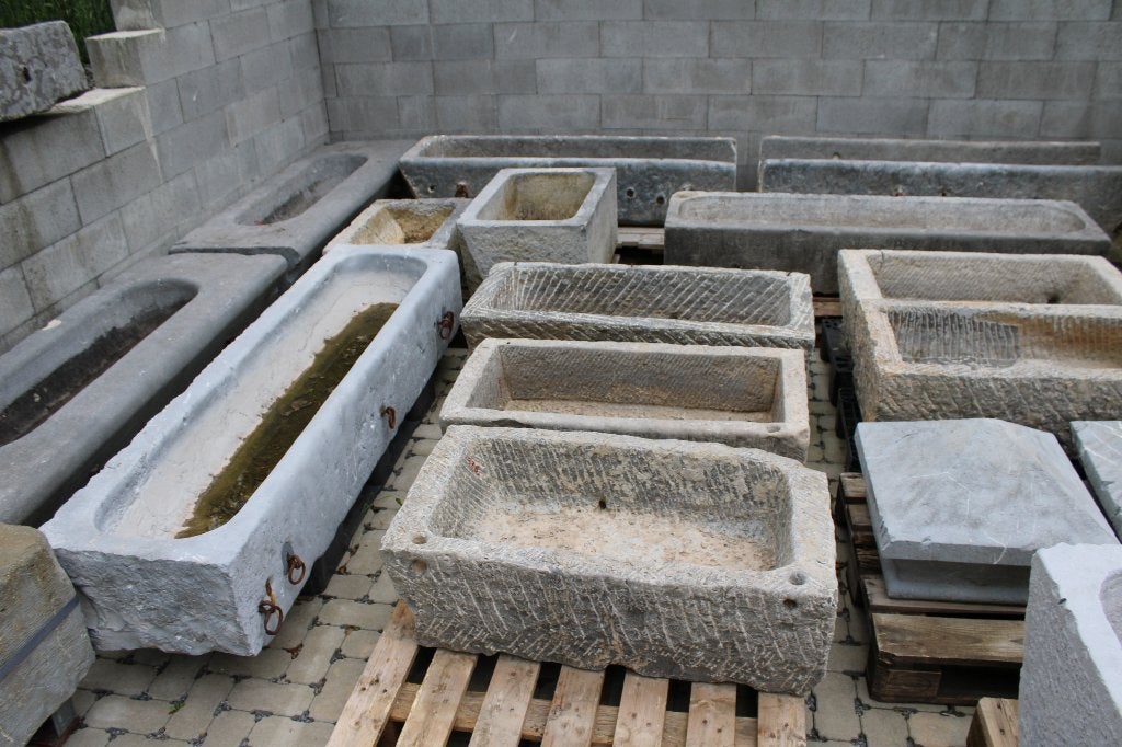 blauwe stenen trogplantenbak, goede keuze!, Tuin en Terras, Ophalen, Steen, Gebruikt, 100 cm of meer