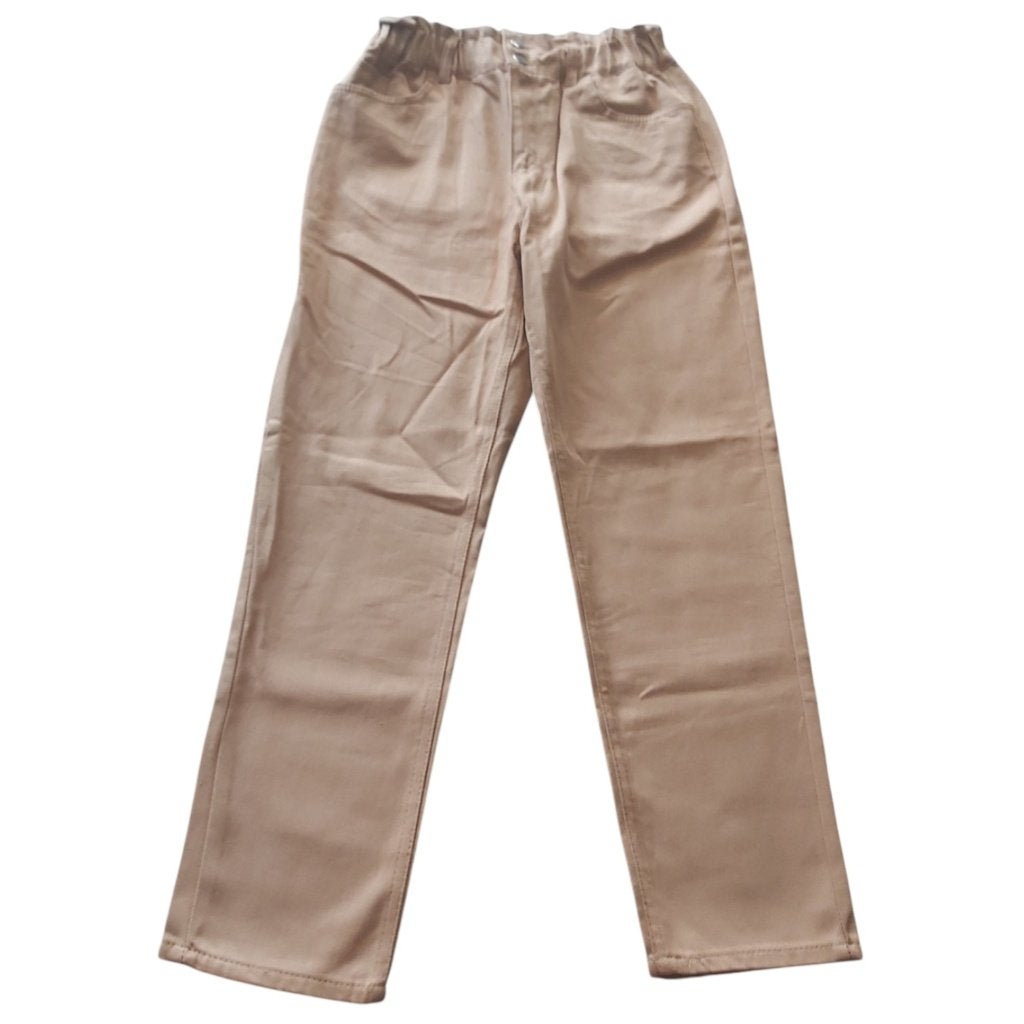 Nouveau, modèle droit en jean beige taille L, Enlèvement ou Envoi, Neuf, Autres couleurs, W30 - W32 (confection 38/40)