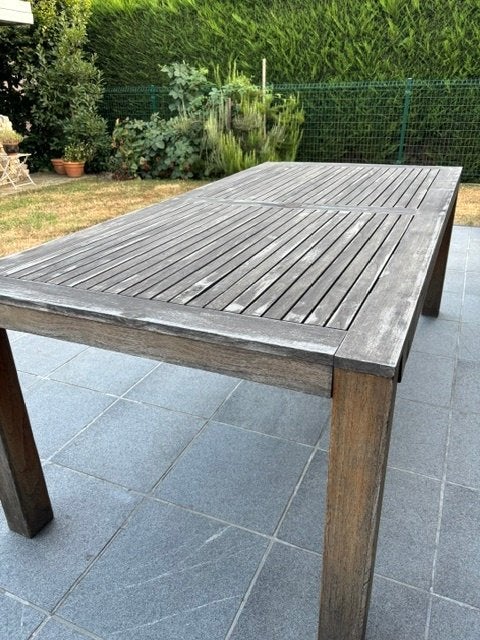 Teakhouten tuintafel, Ophalen, Gebruikt, Rechthoekig, Teakhout