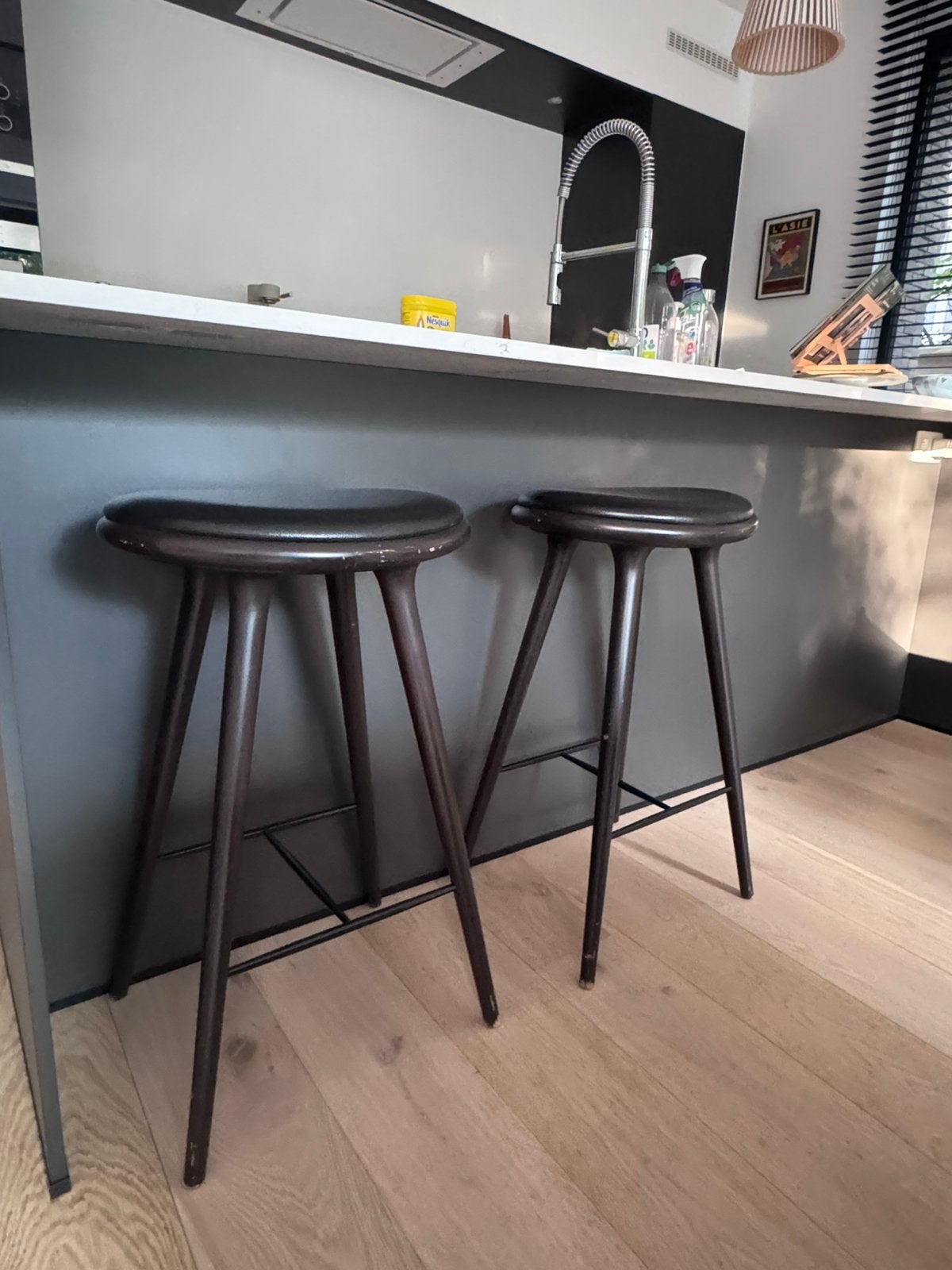 tabourets de bar Mater, Avec repose-pieds, 4 tabourets, Enlèvement, Utilisé