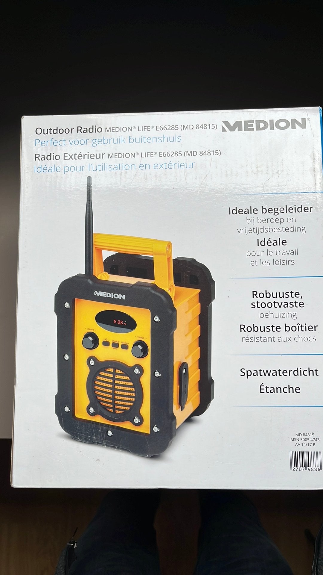 Werfradio geel Medion, TV, Hi-fi & Vidéo, Radios, Enlèvement ou Envoi, Comme neuf