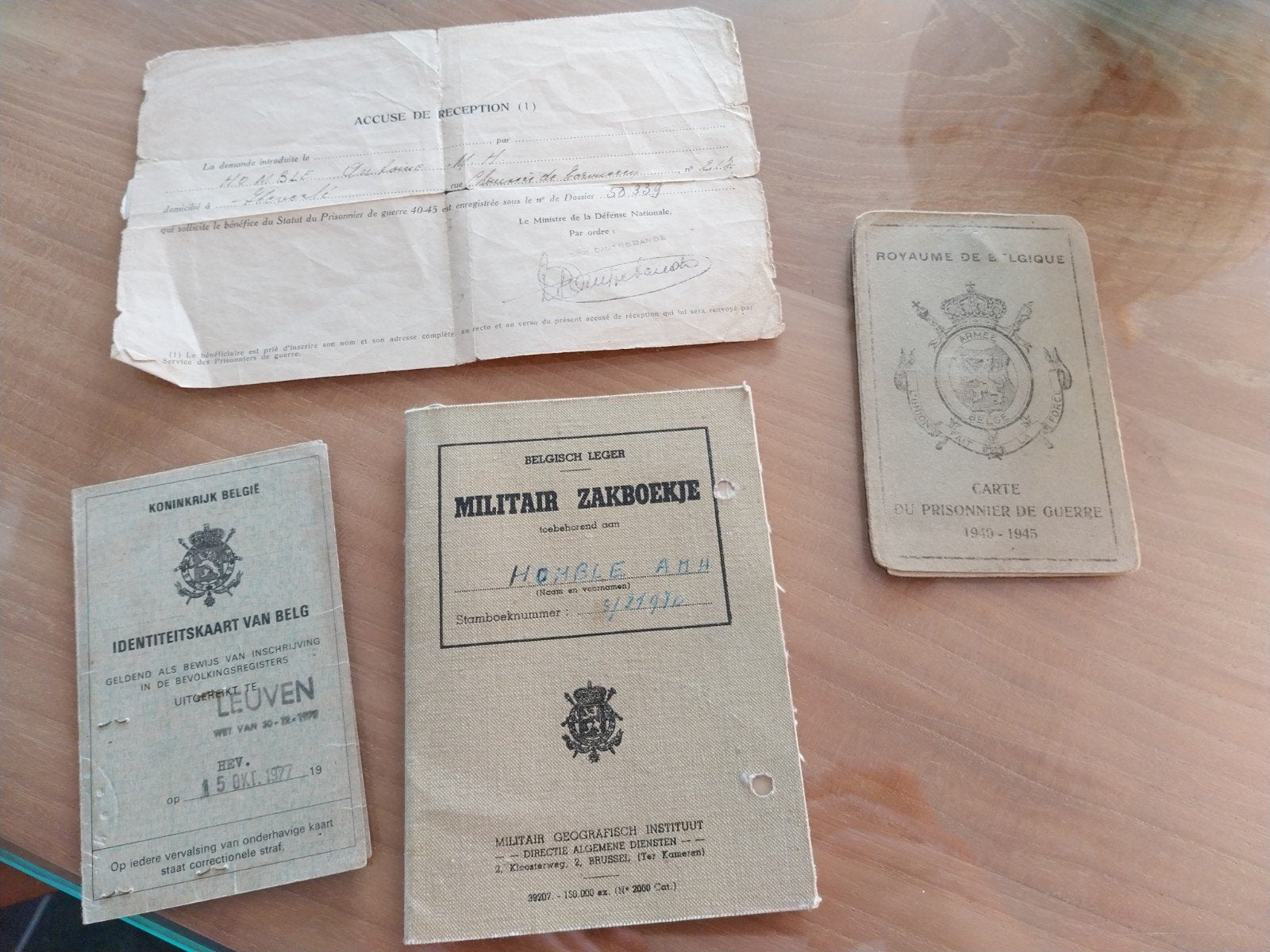 lotje papieren Belgisch wo2 krijgsgevangene, Collections, Enlèvement ou Envoi