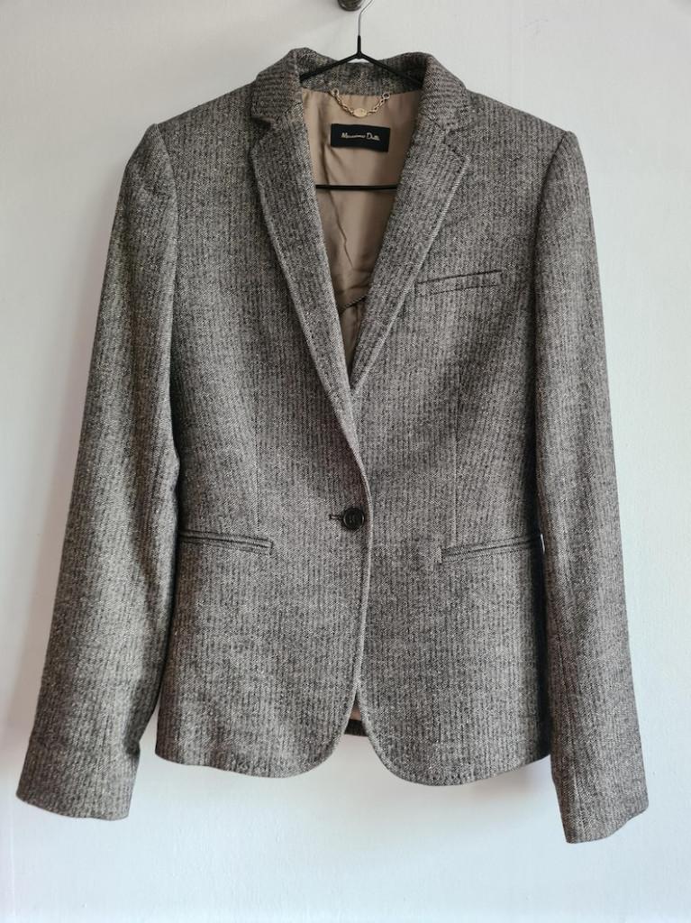 Blazer en laine et tweed Massimo Dutti Édition limitée S 36, Neuf, Massimo Dutti, Taille 36 (S), Manteau