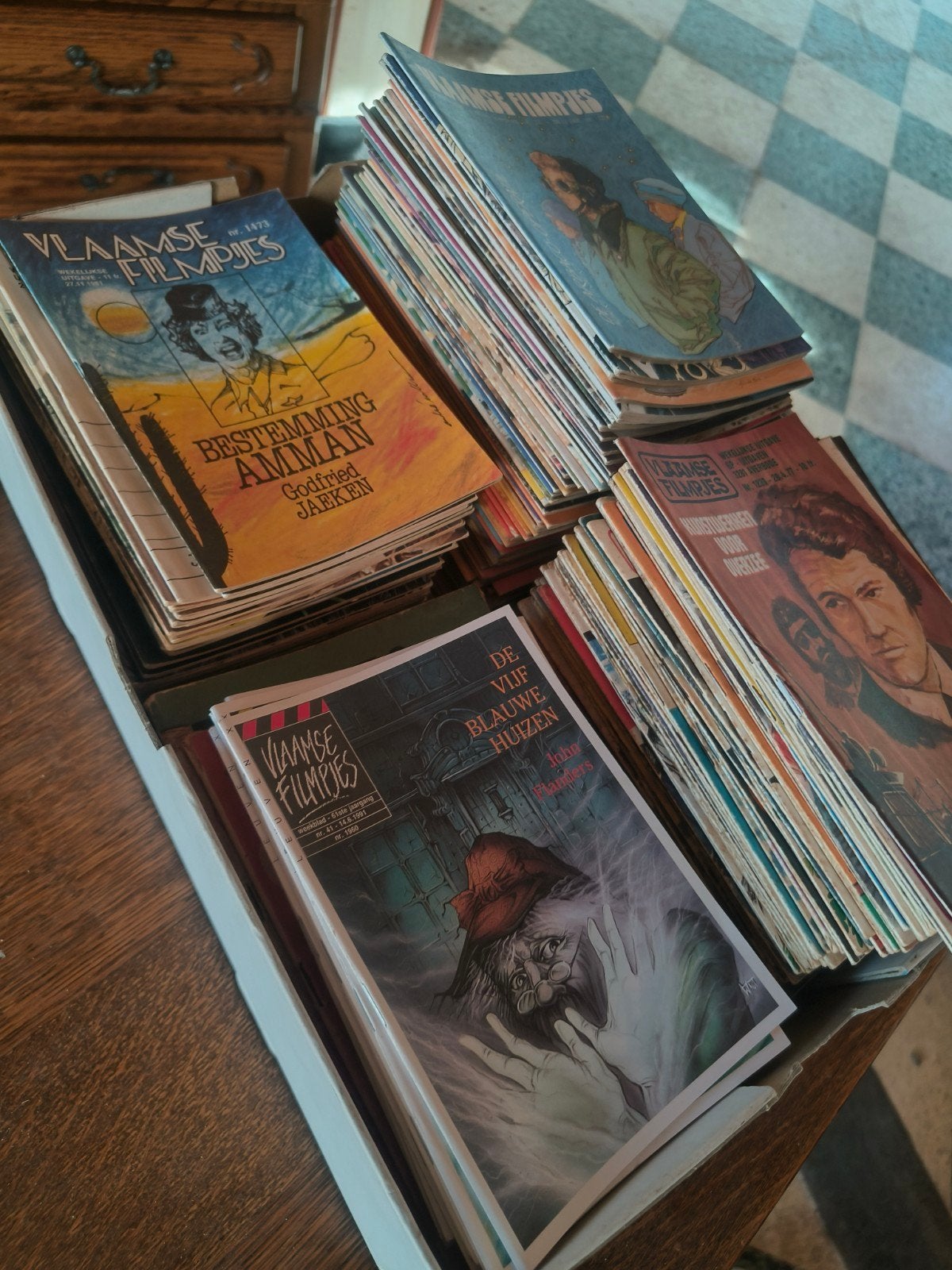 Groot lot vintage Vlaamse Filmpjes en A. Hans (100+ stuks, Enlèvement, John flanders