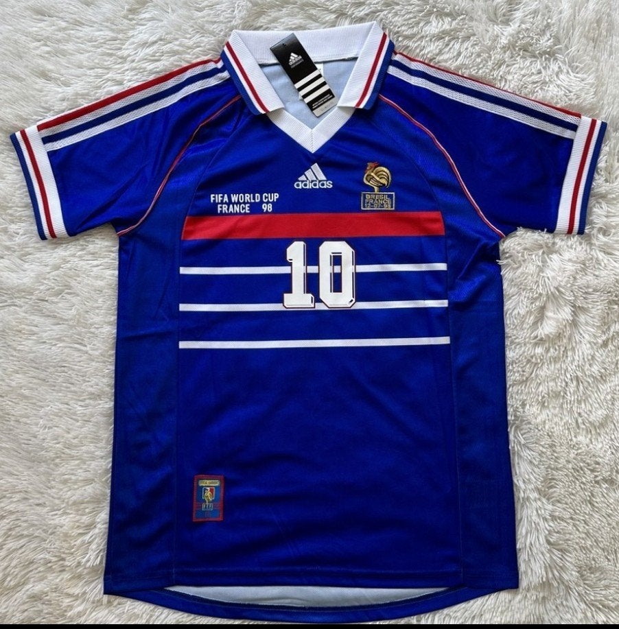 Frankrijk Zidane Voetbalshirt Origineel WorldCup Finale 1998, Enlèvement ou Envoi, Maillot