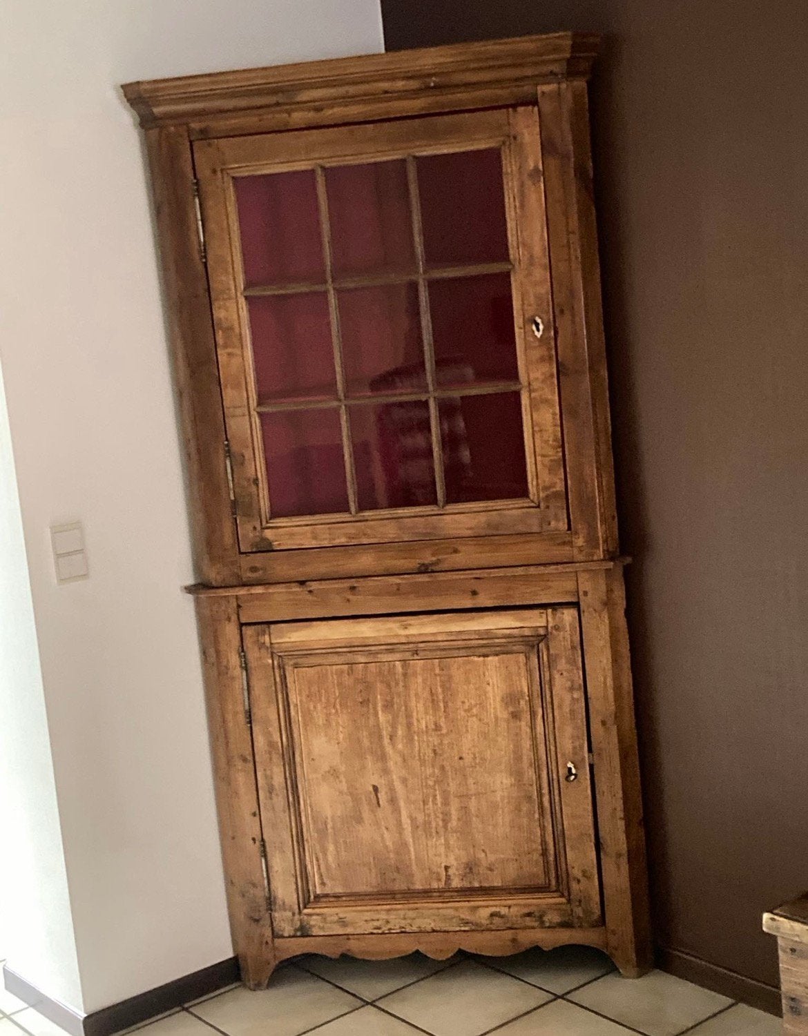 Meuble de coin, Avec tablette(s), Chêne, 100 à 150 cm, Enlèvement