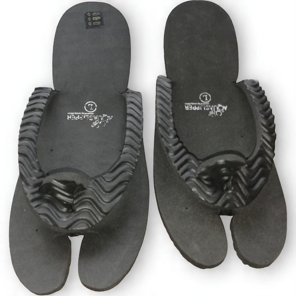 Foam strand - aqua - sauna slippers 41/42, Kleding | Dames, Slippers, Verzenden, Zwart, Nieuw