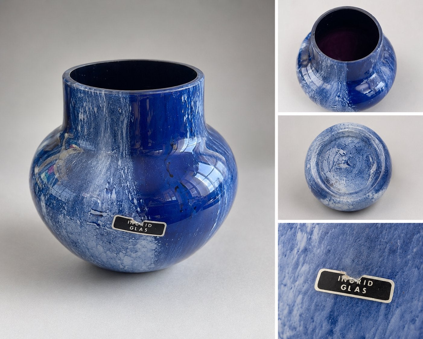 Vase en verre vintage Ingrid — Allemagne de l'Ouest, Maison & Meubles, Accessoires pour la Maison | Vases, Comme neuf, Enlèvement ou Envoi