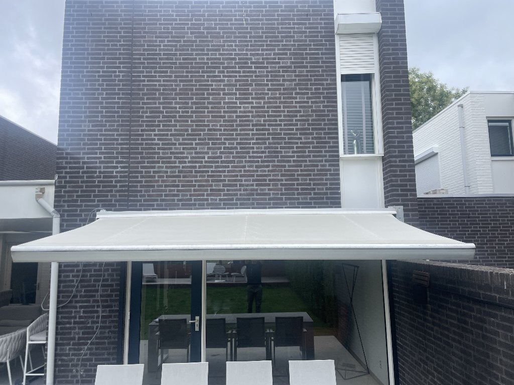 Elektrische Zonneluifel / Zonnescherm / Luifel, Ophalen, Gebruikt, 150 tot 300 cm, 250 cm tot 450 cm