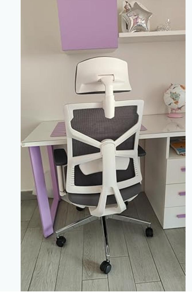 Ergonomische bureaustoel, Maison & Meubles, Chaises de bureau, Comme neuf, Chaise de bureau, Blanc, Ergonomique, Enlèvement ou Envoi