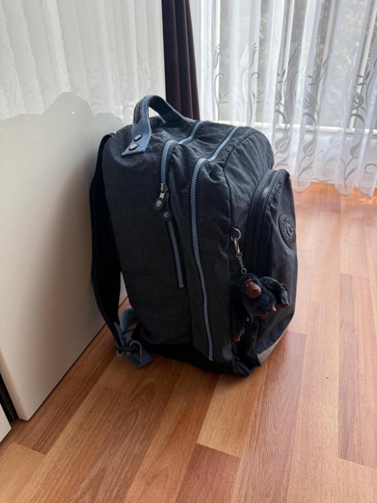 Sac à dos Kipling bleu pailleté en parfait état, Enlèvement ou Envoi, Bleu, Sac à dos