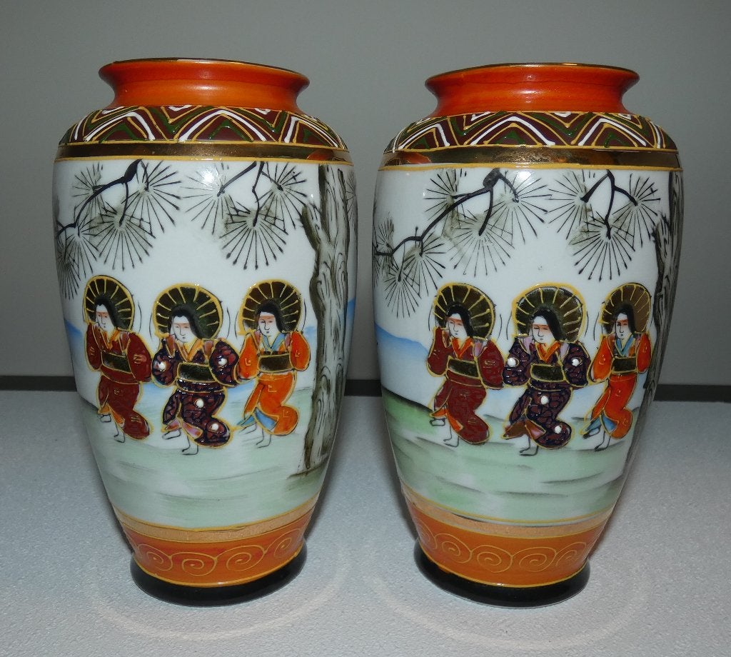 2x Satsuma Japanse vaasjes [1676], Antiek en Kunst, Ophalen of Verzenden