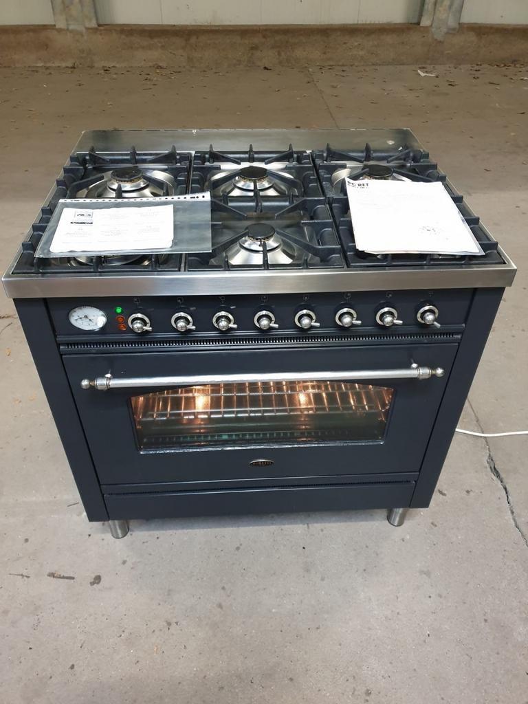 Boretti Fornuis 90 cm, Elektronische apparatuur, Fornuizen, 60 cm of meer, Ophalen of Verzenden, Zo goed als nieuw, Gas