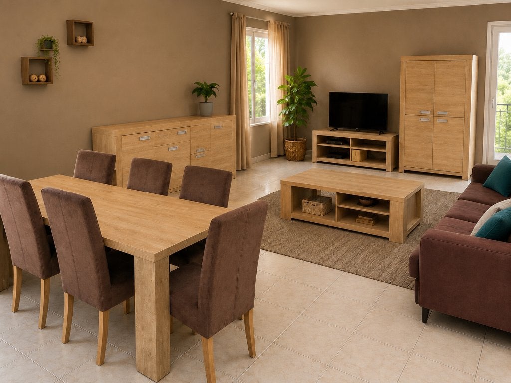 Eettafel en kasten (complete set), Huis en Inrichting, Kasten | Ladekasten, Ophalen, Eikenhout