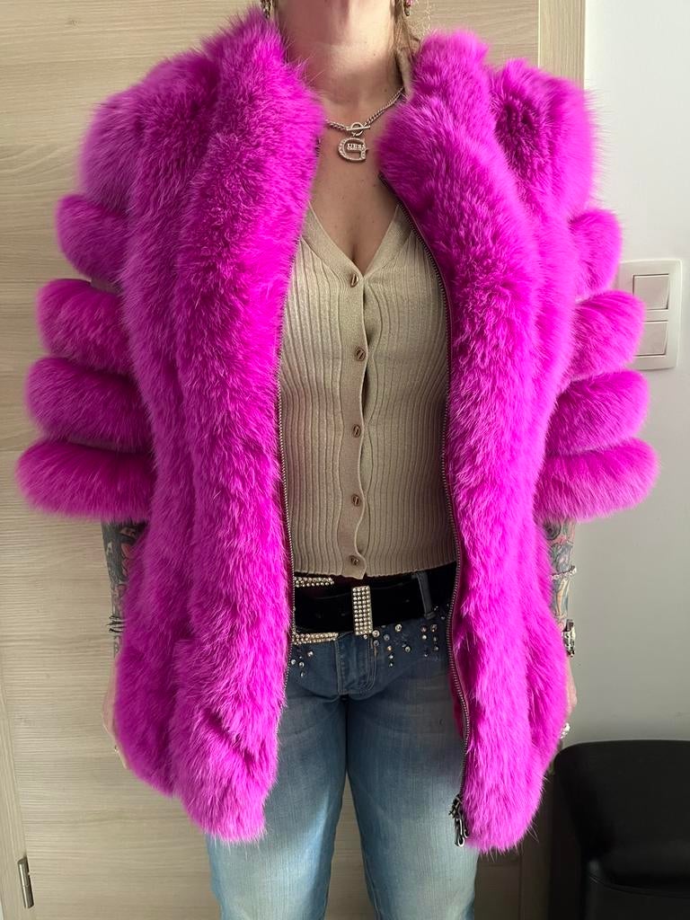 Veste en fourrure en renard, Enlèvement, Comme neuf, Taille 38/40 (M)