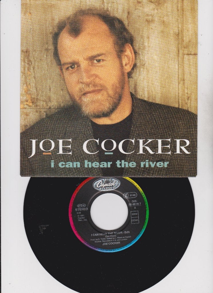 Joe Cocker – I Can Hear The River  1991   MINT, Cd's en Dvd's, Vinyl Singles, Zo goed als nieuw, Pop, Overige typen, Beschermende buitenhoes
