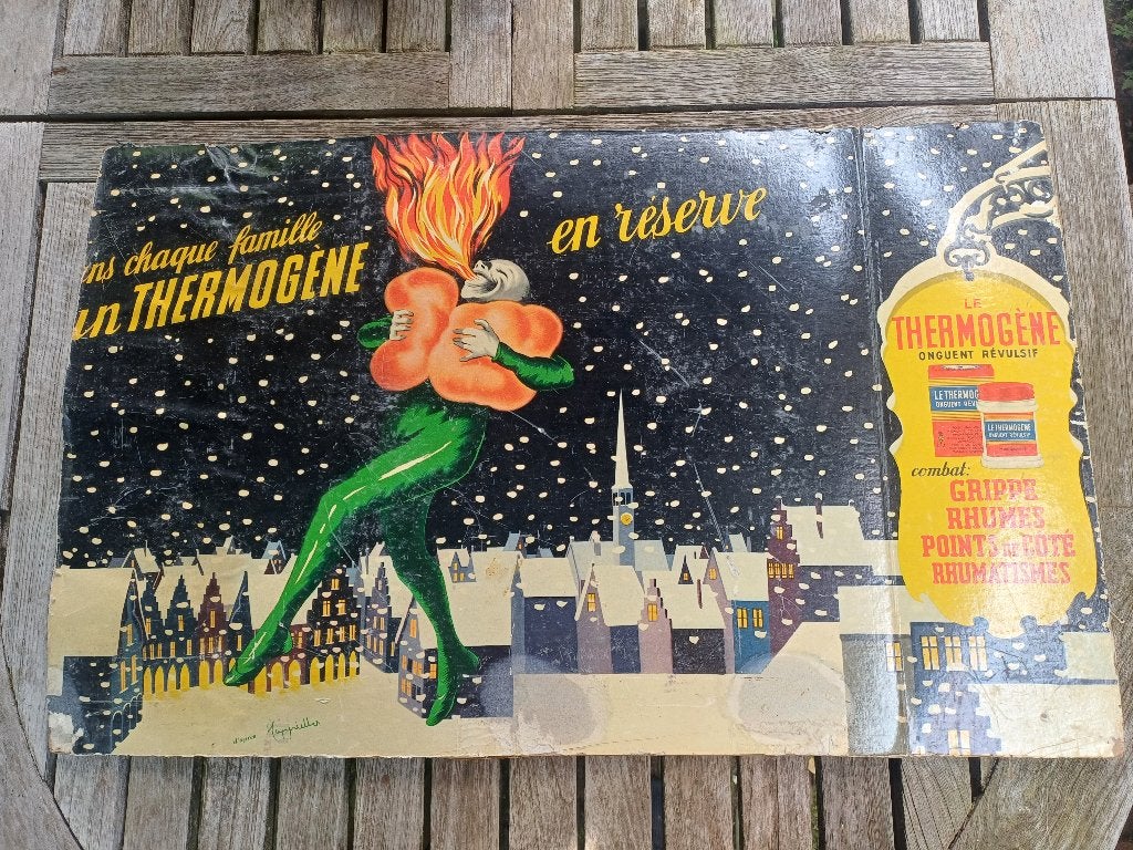 Reclamebord Le Thermogène, Ophalen of Verzenden, Gebruikt, Reclamebord