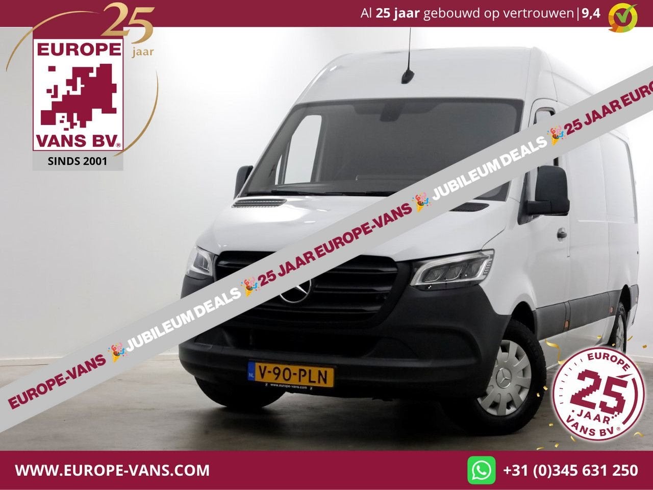 Mercedes-Benz Sprinter 317 CDI 170pk RWD L2H2 LED/Airco/Came, Auto's, Bestelwagens en Lichte vracht, 245 g/km, Wit, Mercedes-Benz
