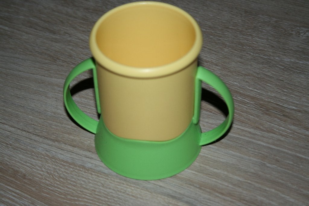drinkbeker van Tupperware, Huis en Inrichting, Keuken | Tupperware, Gebruikt, Met handvat, Geel, Beker of Kan