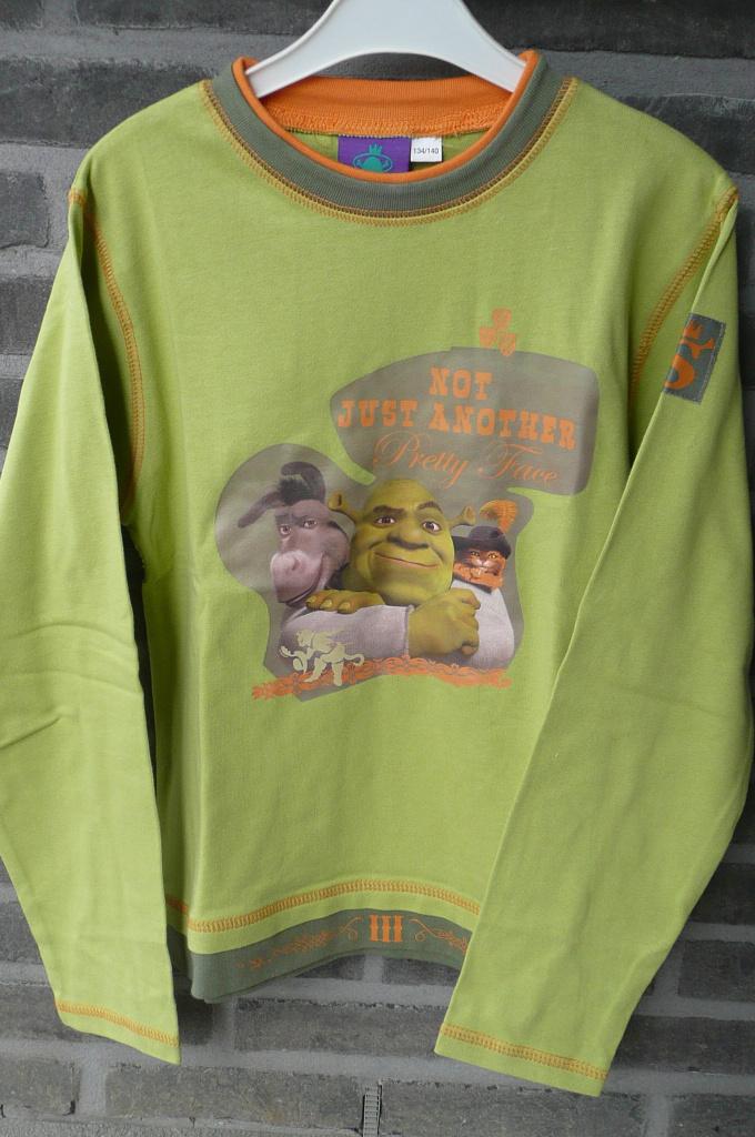 T-shirt lange mouw Shrek (K246), Enfants & Bébés, Garçon, Chemise ou À manches longues, Comme neuf, Enlèvement ou Envoi