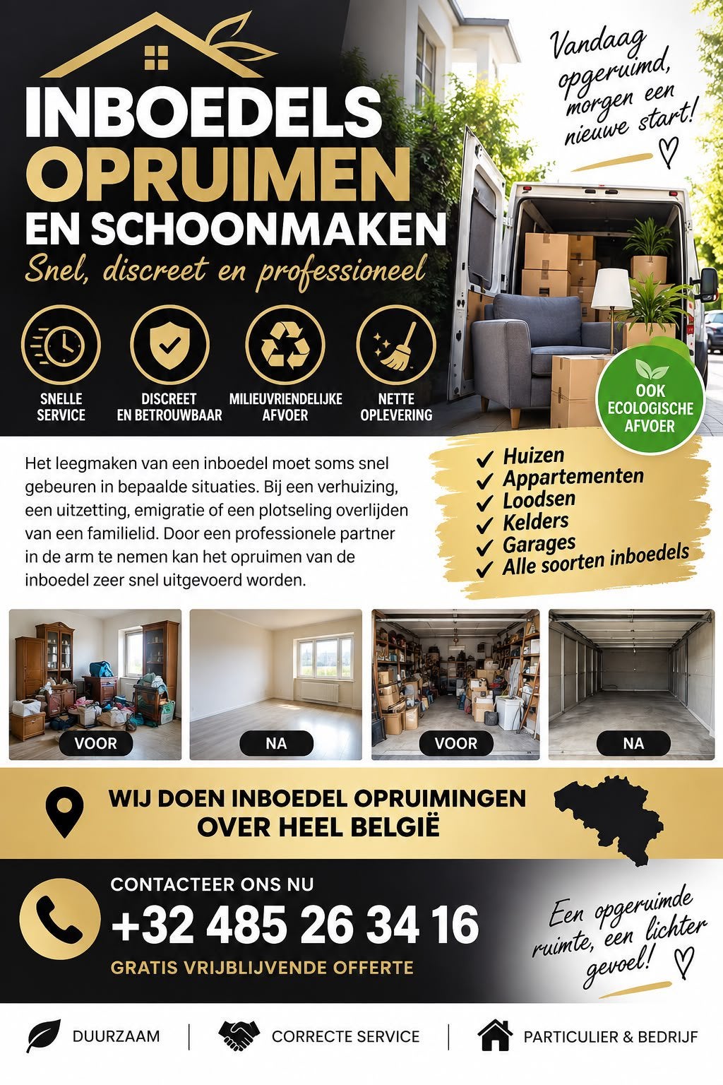 Wij doen Inboedel opruimingen over heel belgie, Enlèvement