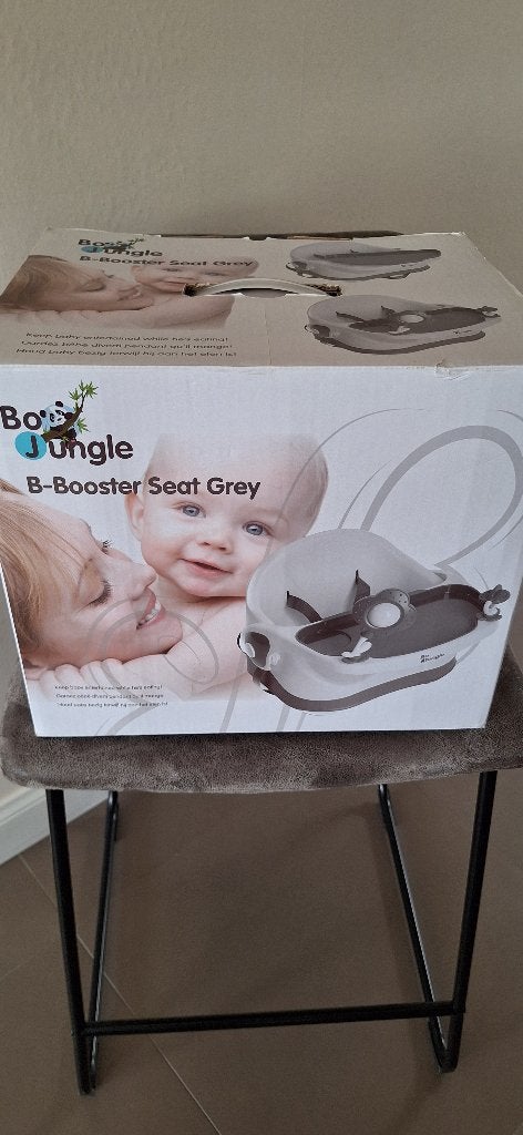 Bo Jungle B-Booster stoel grijs, Kinderen en Baby's, Wipstoeltjes, Zo goed als nieuw, Ophalen