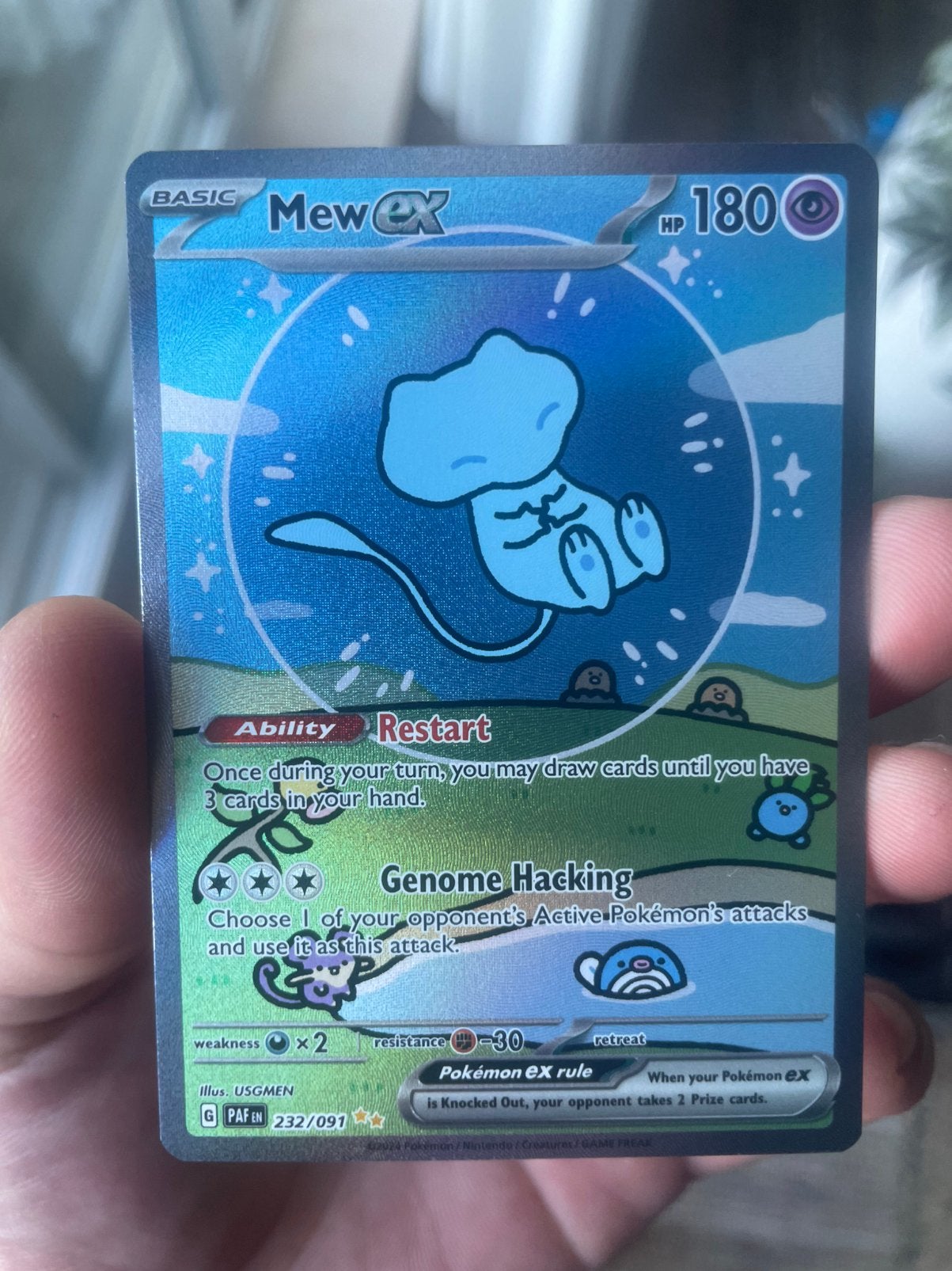 Bubble Mew Paldean Fates, Ophalen of Verzenden, Nieuw, Losse kaart, Foil