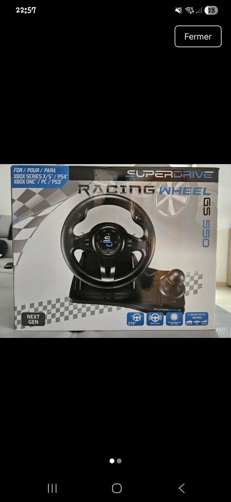 Volant + pédales Racing Wheel GS 550