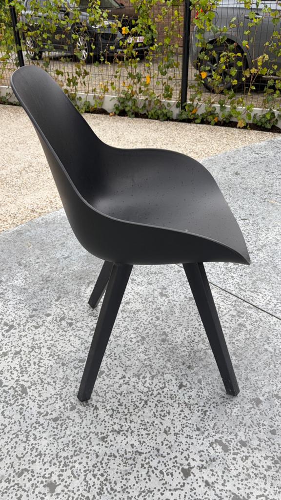 8 X CHAISES EXTERIOO DESIGN NOIRES / EN PARFAIT ÉTAT, Jardin & Terrasse, Enlèvement, Comme neuf, Synthétique