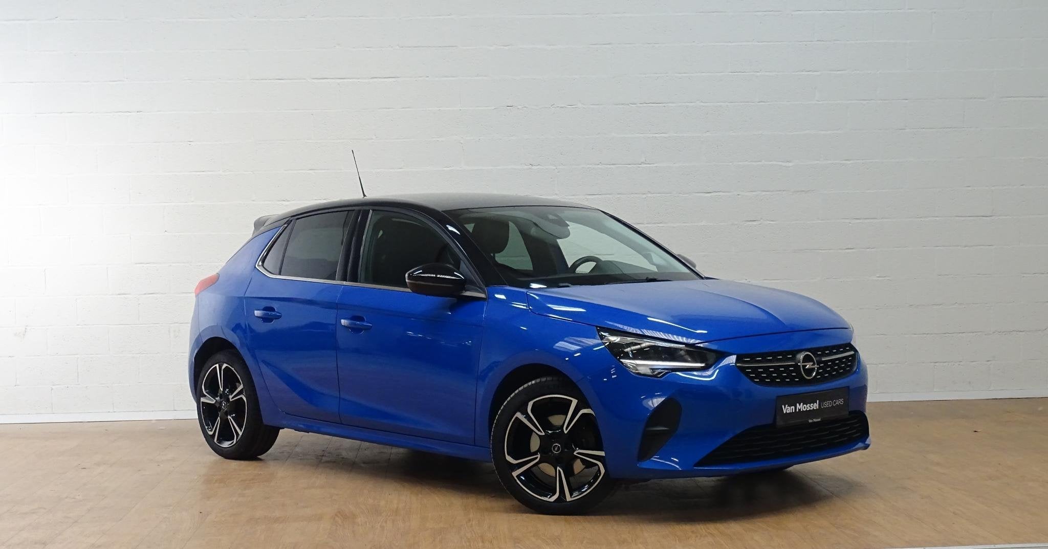 Opel Corsa 1.2T Elegance autotmaat+apple carplay+camera+zete, Auto's, Stof, Gebruikt, Blauw, Bedrijf