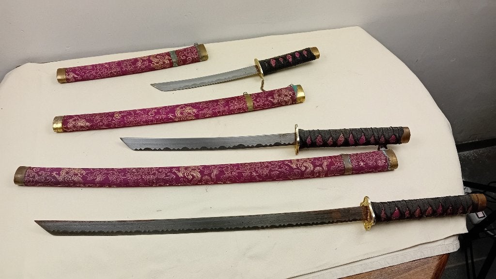 3 katanas of samoeraizwaarden, Verzamelen, Ophalen of Verzenden, Landmacht, Zwaard of Sabel