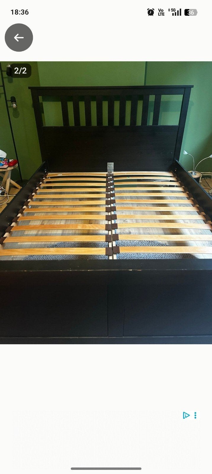 zwarte bed Ikea, Enlèvement ou Envoi