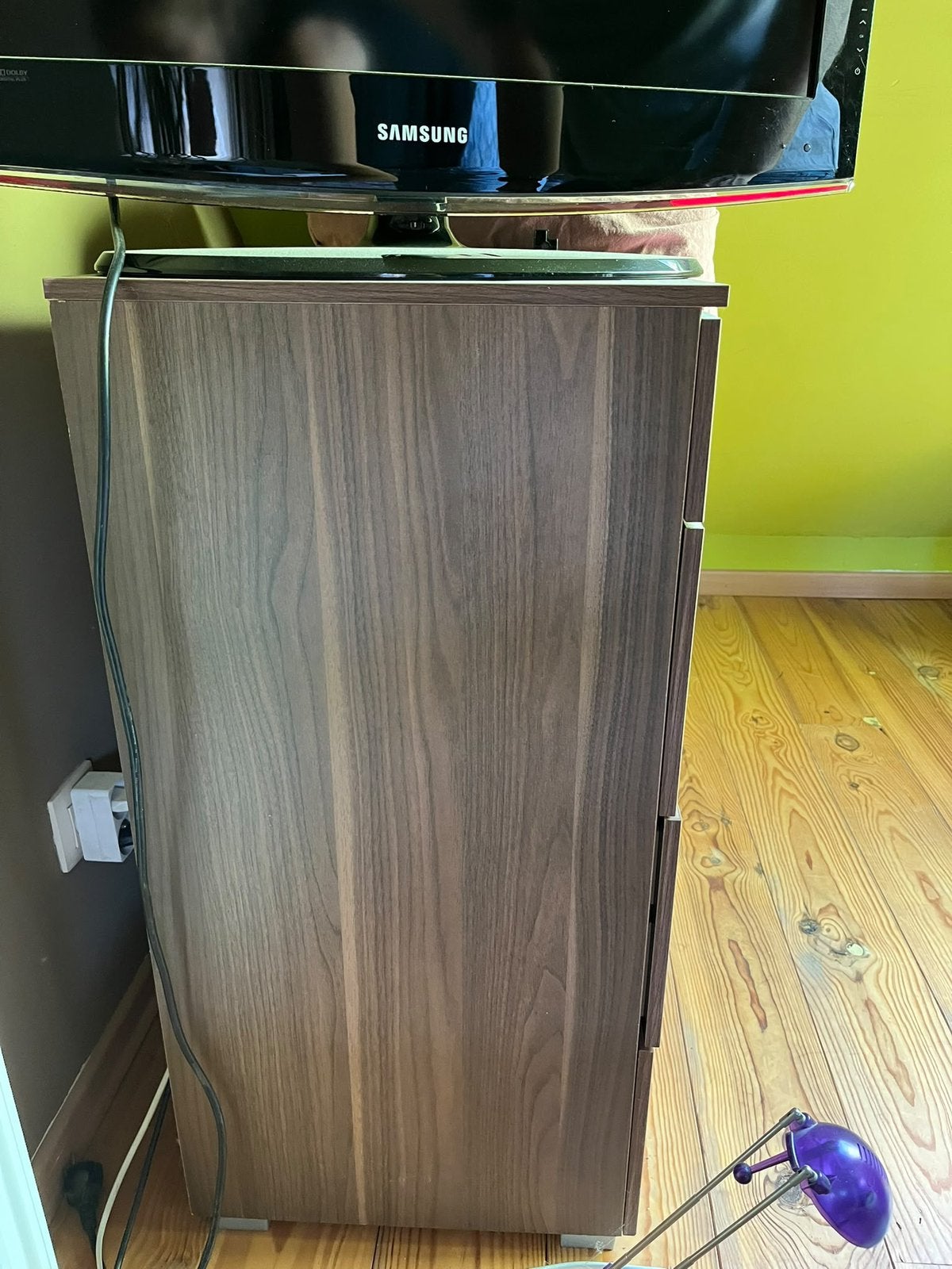 Dressoir voor de slaapkamer - walnoot donker eikenhout, Huis en Inrichting, Kasten | Ladekasten, Ophalen, Kunststof, 50 tot 100 cm