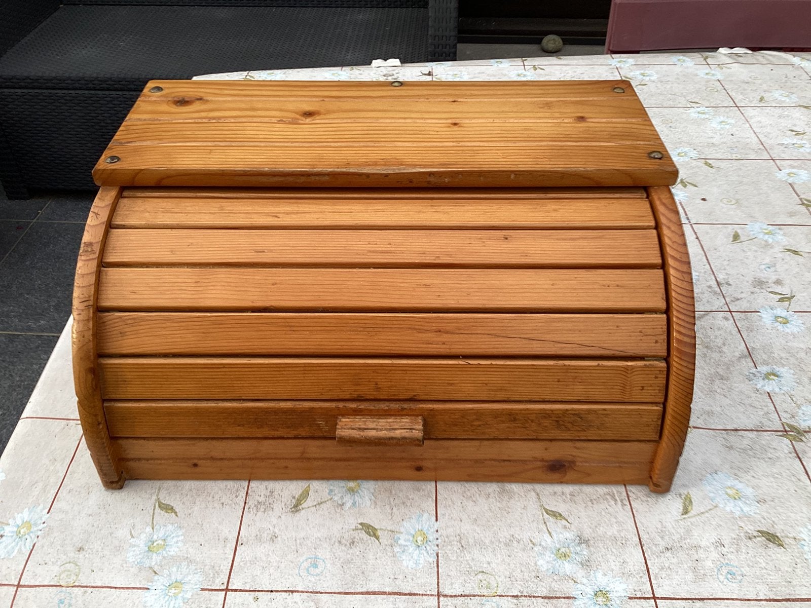 Houten brooddoos, Broodtrommel, Ophalen of Verzenden, Gebruikt, Hout